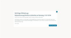 Desktop Screenshot of klinikum-lichtenfels.de