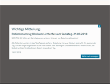 Tablet Screenshot of klinikum-lichtenfels.de